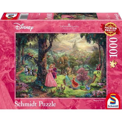 Puzzle 1000 Pièces : Thomas Kinkade - Disney, La Belle au Bois Dormant, Schmidt Spiele