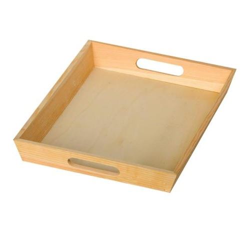 Plateau en bois Rectangle 25 x 35 cm