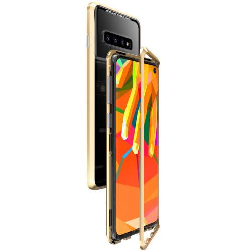 Housse étui Coque en verre trempé magnétique pour Samsung Galaxy Note 8 - Or -4134
