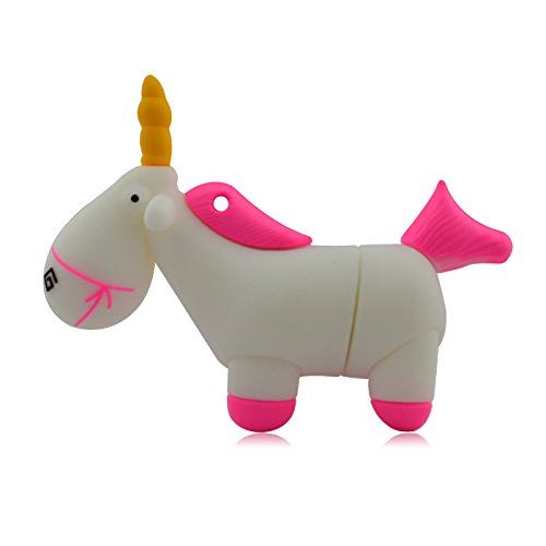 818-TEch No19300010004 Hi-Speed 2.0 clé USB 4Go cheval blanc drôle 3D licorne