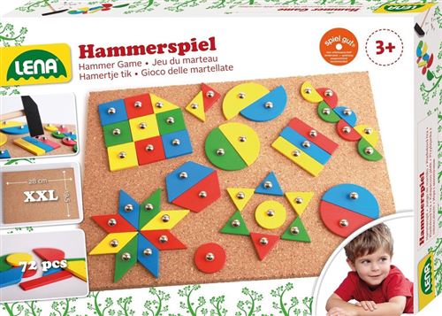 Lena Multicolore Jeu Pour Enfants Marteau Taper Le Bois Junior 75-Pièces