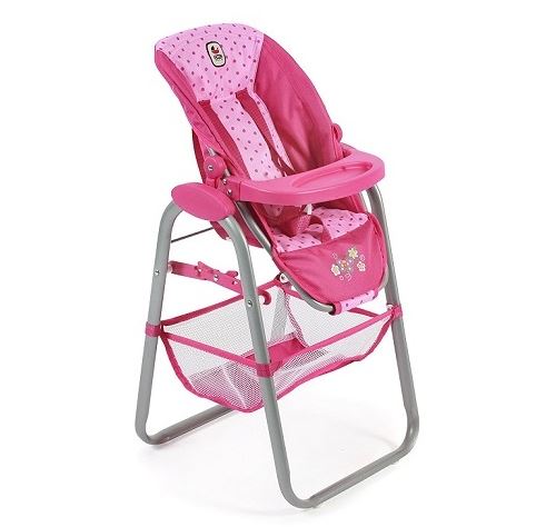 Chaise haute pour poupée jusqu'à 50 cm - accessoire mobilier poupon