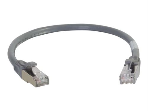 C2G Cat6a Booted Shielded (STP) Network Patch Cable - cordon de raccordement - 20 m - gris