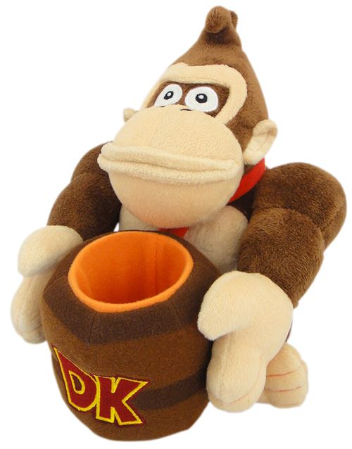 Nintendo Plüschfigur Donkey Kong mit Fass (23cm)