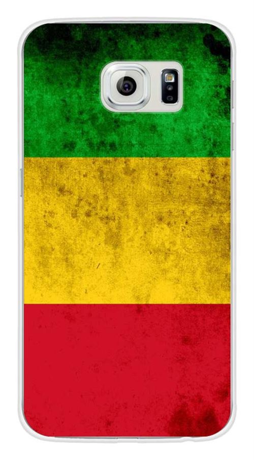 Coque en silicone imprimée compatible Samsung Galaxy S6 Drapeau Mali