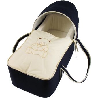 Couffin Pour Bebe Bleu Nuit Et Beige Motif Nounours Berceaux Couffins Achat Prix Fnac