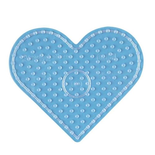 Plaque transparente Coeur - pour grosses perles Ø10 mm (MAXI)
