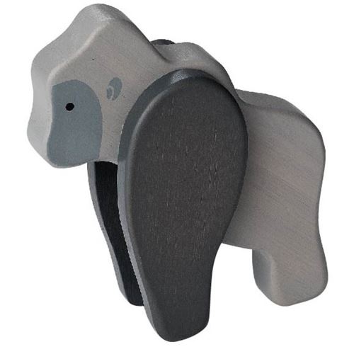 Everearth protagoniste gris gorille 10x12x4 cm