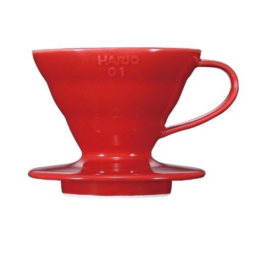 Hario coffee dripper v60 size 01 red ceramic (japan import)