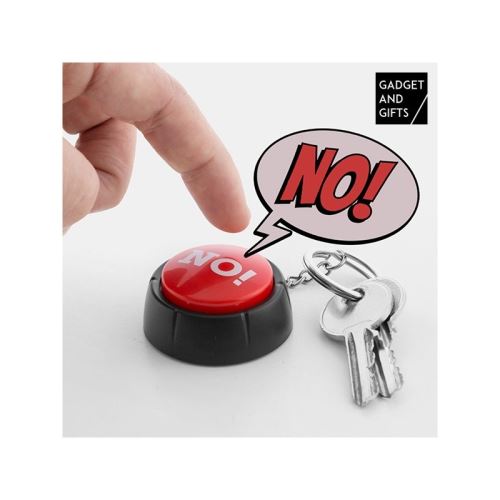 Porte-clés bouton avec son non ! gadget and gifts