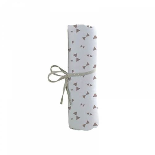 Drap housse noeuds taupe 60 x 120 cm - babycalin