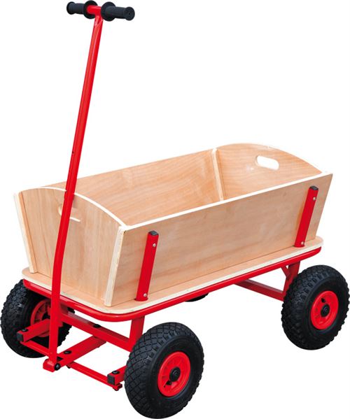 Chariot Maxi en bois structure rouge - 9912 - plage