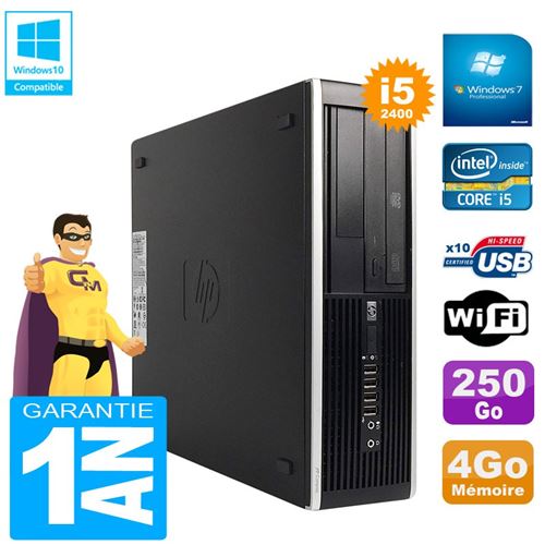 Pc hp compaq pro 6300 sff i5-2400 ram 4go disque 250go graveur dvd wifi w7
