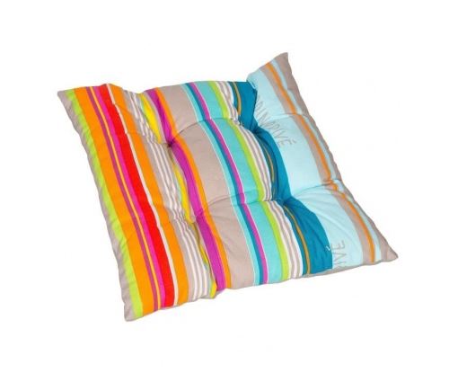 Jardin prive galette de chaise flocons colors - 38x38x8 cm - multicolore