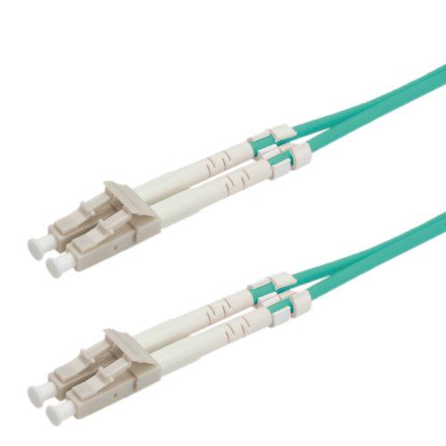 ROLINE Cordon fibre optique LC/LC | câble FO | câble patch OM3 Duplex anti-halogène Low Loss | turquoise 20 m