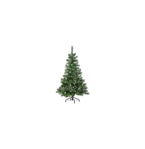 Sapin artificiel vert avec pommes de pin blanches - 150 cm - Ontario