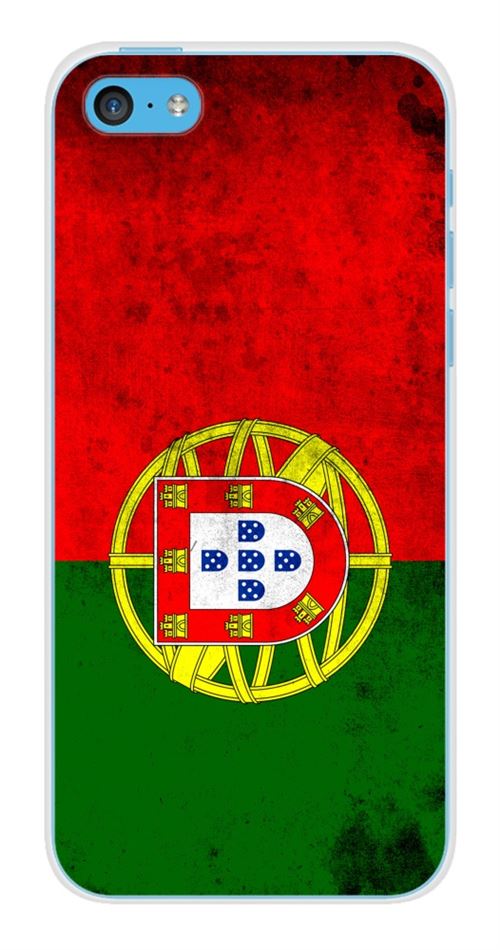 Coque en silicone imprimée compatible Apple iPhone 5C Drapeau Portugal