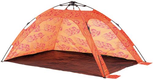 Happy People abri de plage pavillon de plage 215 x 150 x 115 cm orange