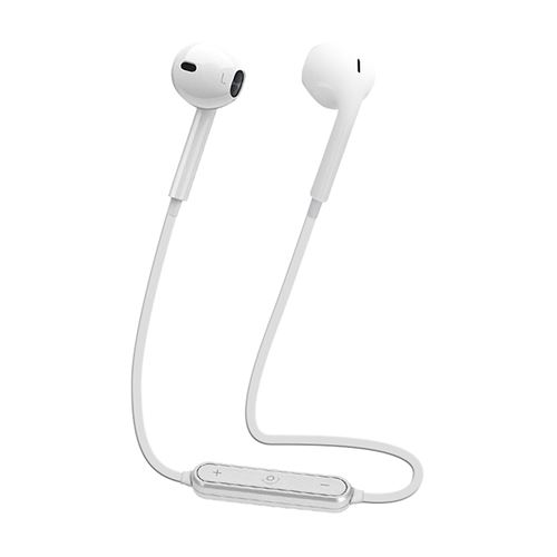 AKASHI Ecouteurs Filaire Bluetooth Sport Blanc