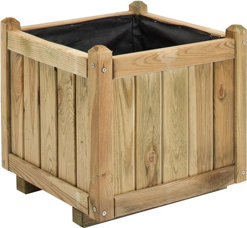 Jardipolys - Bac à fleurs bois Vendôme 52 litres