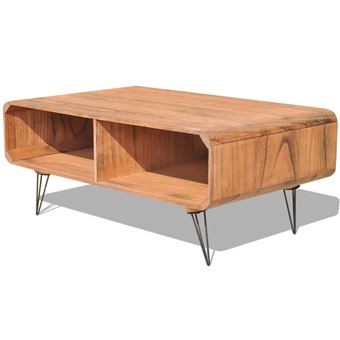 Vidaxl Table Basse 90x55 5x38 5 Cm Bois Marron Achat Prix Fnac