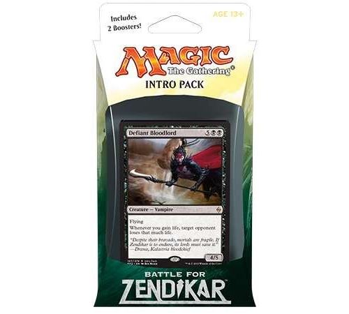 Magic the Gathering MTG Battle for Zendikar Intro Pack Theme Deck Defiant Bloodlord (comprend 2 Booster Packs Alternate Art Premium Rare Promo) Noir