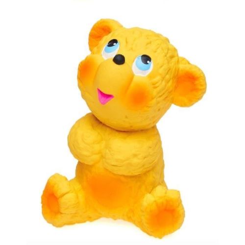 Lanco teddy lours - des la naissance - orange - caoutchouc naturel - 8 x 7 x 10,5 cm la01307