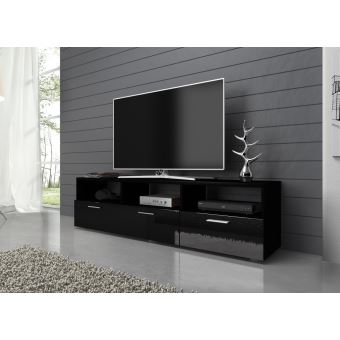 E Com Meuble Tv Armoire Tele Table Television Thor 143 Cm Noir Achat Prix Fnac
