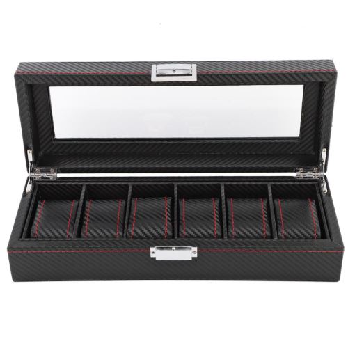3 Slots Fibre De Carbone Boîte De Montre, Présentoir Coffret 3 Slots Fibre De Carbone Boîte De Montre, Présentoir Coffret