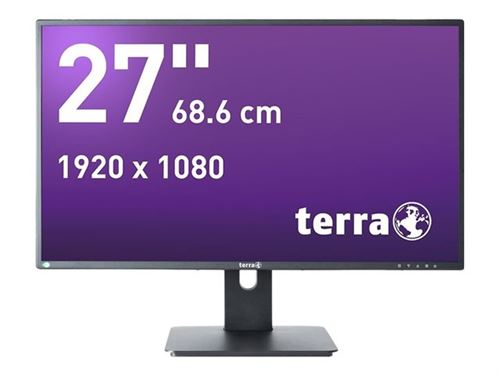 TERRA GREENLINE PLUS 2756W PV - Écran LED - 27 - 1920 x 1080 Full HD (1080p) - ADS-IPS - 300 cd/m² - 6 ms - HDMI, VGA, DisplayPort - haut-parleurs - noir mat