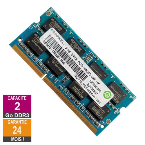 Barrette Mémoire 2Go Ram Ddr3 Ramaxel Rmt3020Ef48E8W-1333 So-Dimm Pc3-10600 1333Mhz 2Rx8