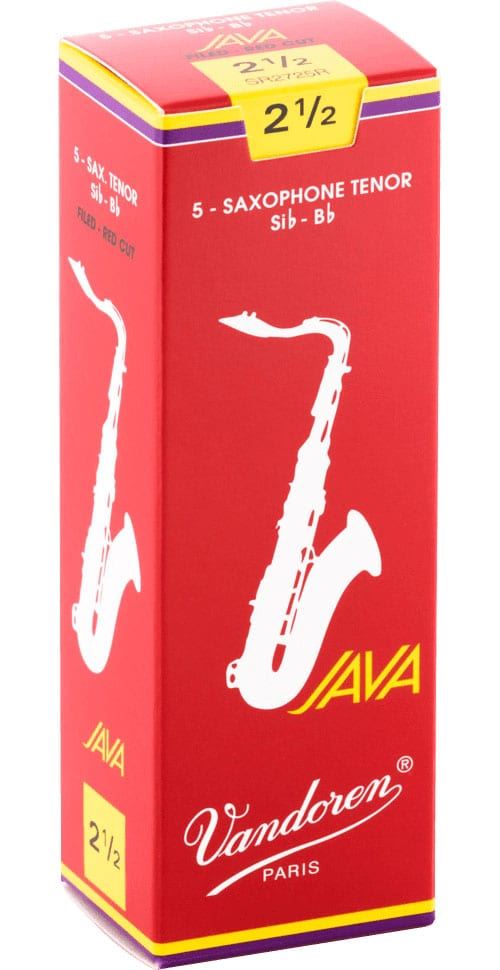 Vandoren - Anches de saxophone tenor vandoren java rouge filed red cut 2.5 - sr2725r