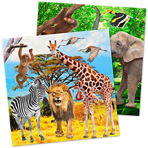 Folat serviettes safari junior 33 cm papier 20 pièces