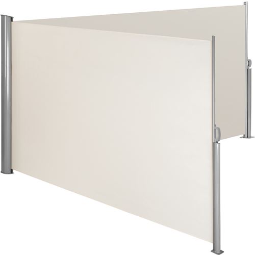 TecTake Paravent rétractable double - 200 x 600 cm - beige