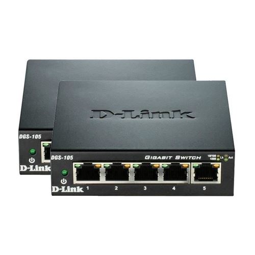D-Link DGS 105 - switch - 5 poorten - onbeheerd - desktop