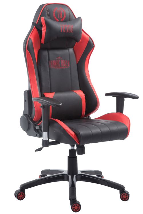 Fauteuil de Bureau/Gamer Shift XL en Similicuir - Réglable en hauteur Pivotant et Inclinable - Couleur Noir/Rouge