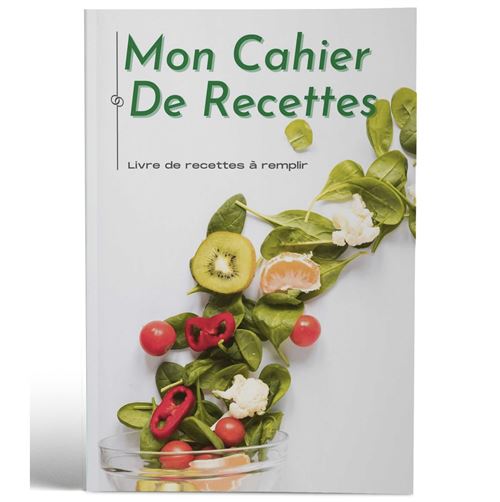 Mon cahier de recettes | Livre de recettes à remplir | Design Salade