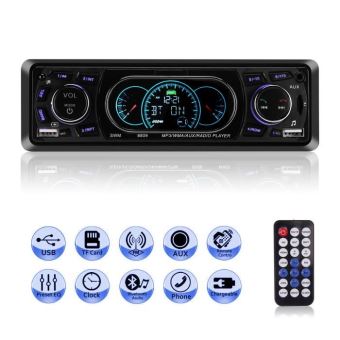 2€ sur Autoradio Voiture Stéréo Mains Libres Bluetooth pour voiture Radio  FM Lecteur MP3 Lecteur USB / SD / AUX avec télécommande - Autoradio - Achat  & prix