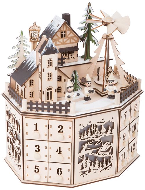 Small Foot calendrier de Noël en bois 25 cm
