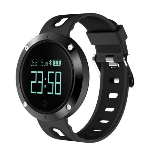 montre intelligente de bracelet de fréquence cardiaque de la pression artérielle poignet intelligent IP68 étanche DM58 Noir
