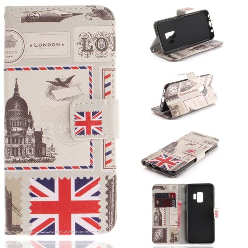 Etui en PU éléments londres stand pour Samsung Galaxy S9