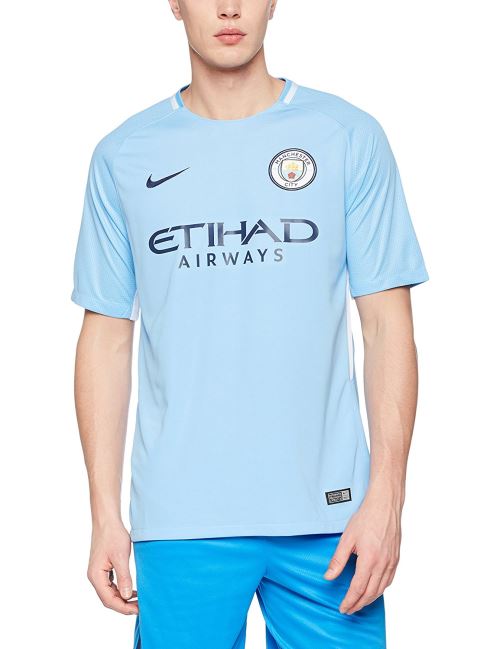 Nike Breathe Manchester City FC Home Stadium L Bleu
