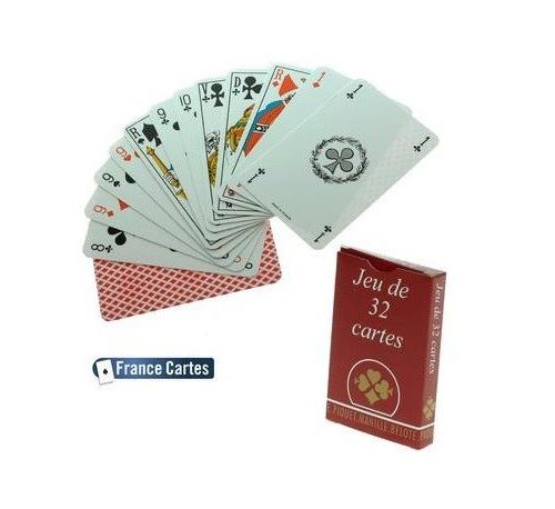 Jeu de Compétition 32 cartes étui carton. Ducale