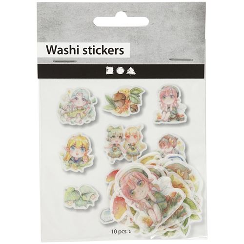 Stickers Papier Washi - Fées - 30 pcs