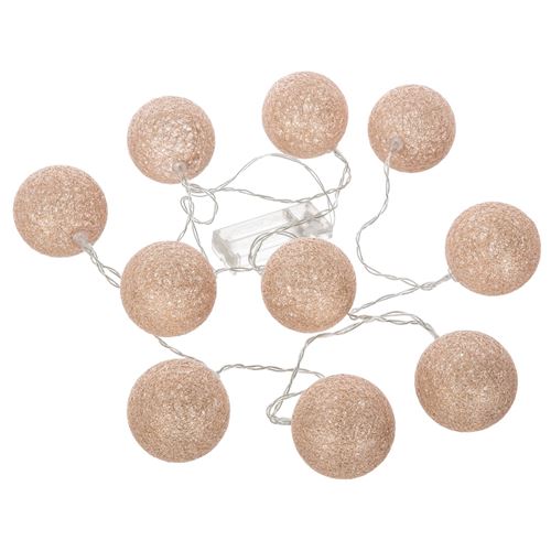 Atmosphera Rose Guirlande Led 10 Boules - Glitter - Image 2
