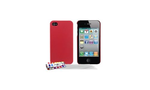 Coque Rigide le Pearls Rouge + 3 Films Apple Iphone 4 / Iphone 4s