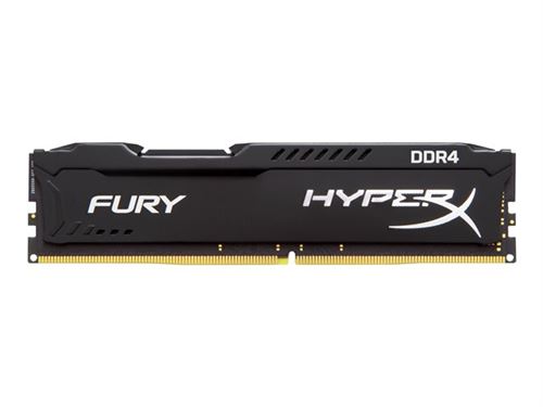 Mémoire RAM HyperX FURY 8Go (Kit 2x4Go) Noir DDR4 2400MHz CL15 288Pin DIMM XMP HX424C15FBK2 / 8