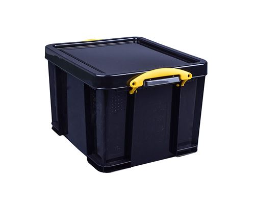 Really Useful 35BKCB Boîte de Rangement en Plastique Facilement Empilable 35 litres - 480 x 390 x 310 mm, Noir