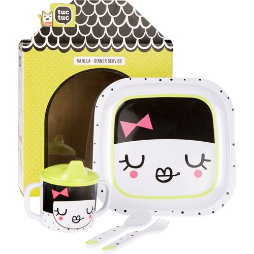 Set Assiette Repas Bébé 3 Pièces Fille People Tuc Tuc Coleccion People Unique