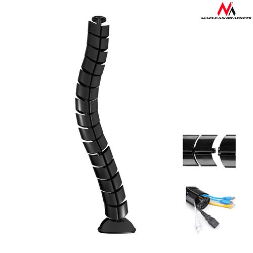 Maclean MC-768 Cable Organizer Cable management Câble pour bureau avec une longue régulation